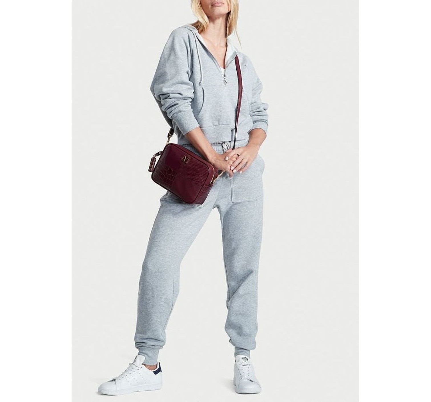 Сумка The Victoria Top-Zip Crossbody Bordeaux Patchwork