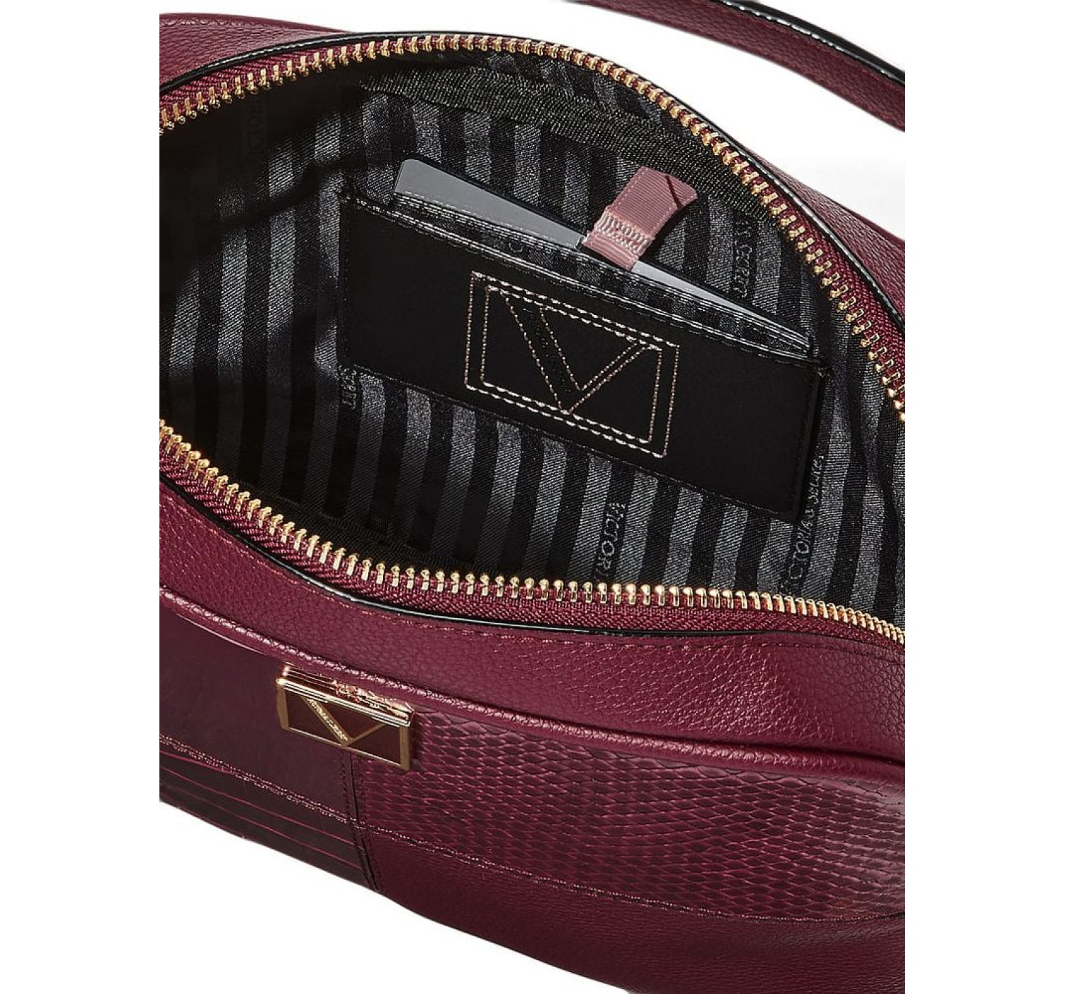 Сумка The Victoria Top-Zip Crossbody Bordeaux Patchwork