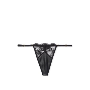 Комплект белья Very Sexy Faux Leather Fishnet Quarter Cup Corset Top set Victoria’s Secret 