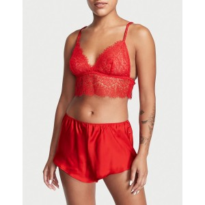 Пижама Floral Lace Cami Top Satin Shortie Set Lipstick