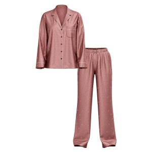 Піжама Glazed Satin Dew Drop Long Pajama Set Vintage Rose