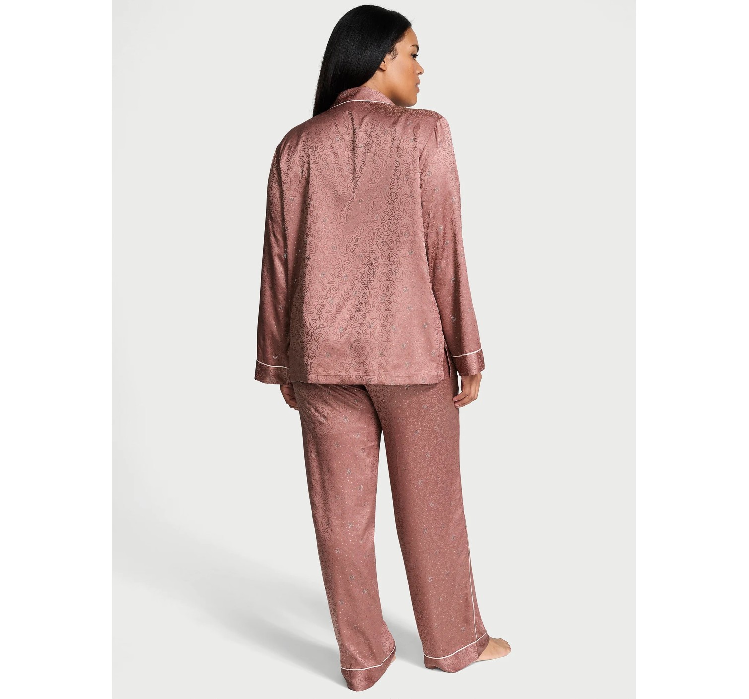 Піжама Glazed Satin Dew Drop Long Pajama Set Vintage Rose