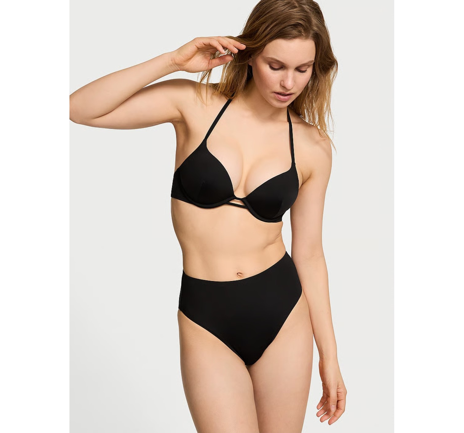 Купальник Essential Bombshell Add-2-Cups Push-Up Bikini Top Set Black