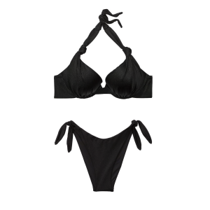 Купальник Knotted Sexy Tee Push-Up Bikini Top Set Black
