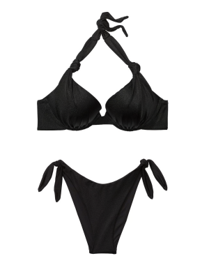Купальник Knotted Sexy Tee Push-Up Bikini Top Set Black