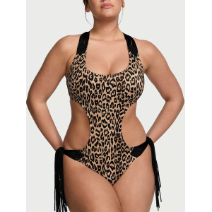 Купальник VS Archives Swim Macrame Fringe Monokini One-Piece Swimsuit Leo