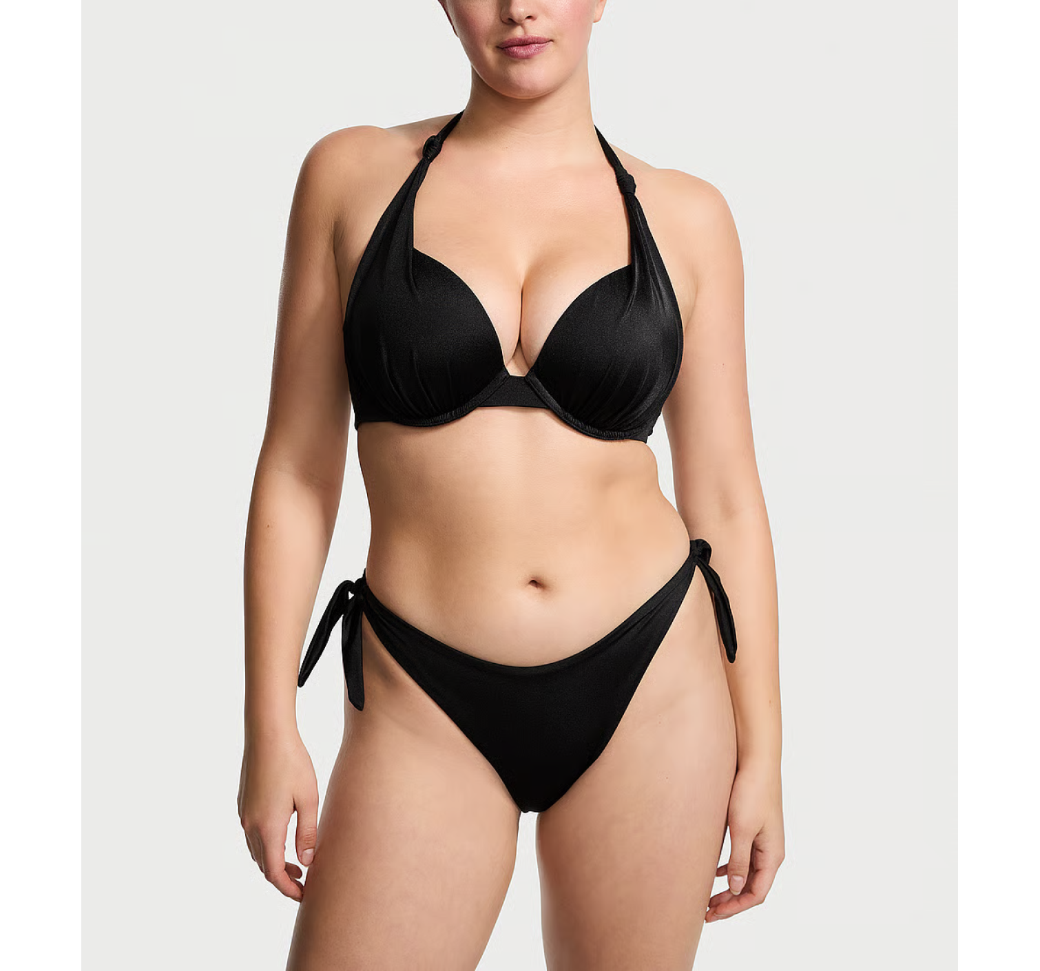 Купальник Knotted Sexy Tee Push-Up Bikini Top Set Black