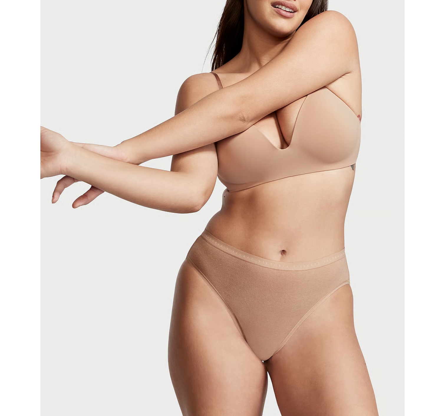 Трусики Stretch Cotton High-Leg Brief Panty Praline