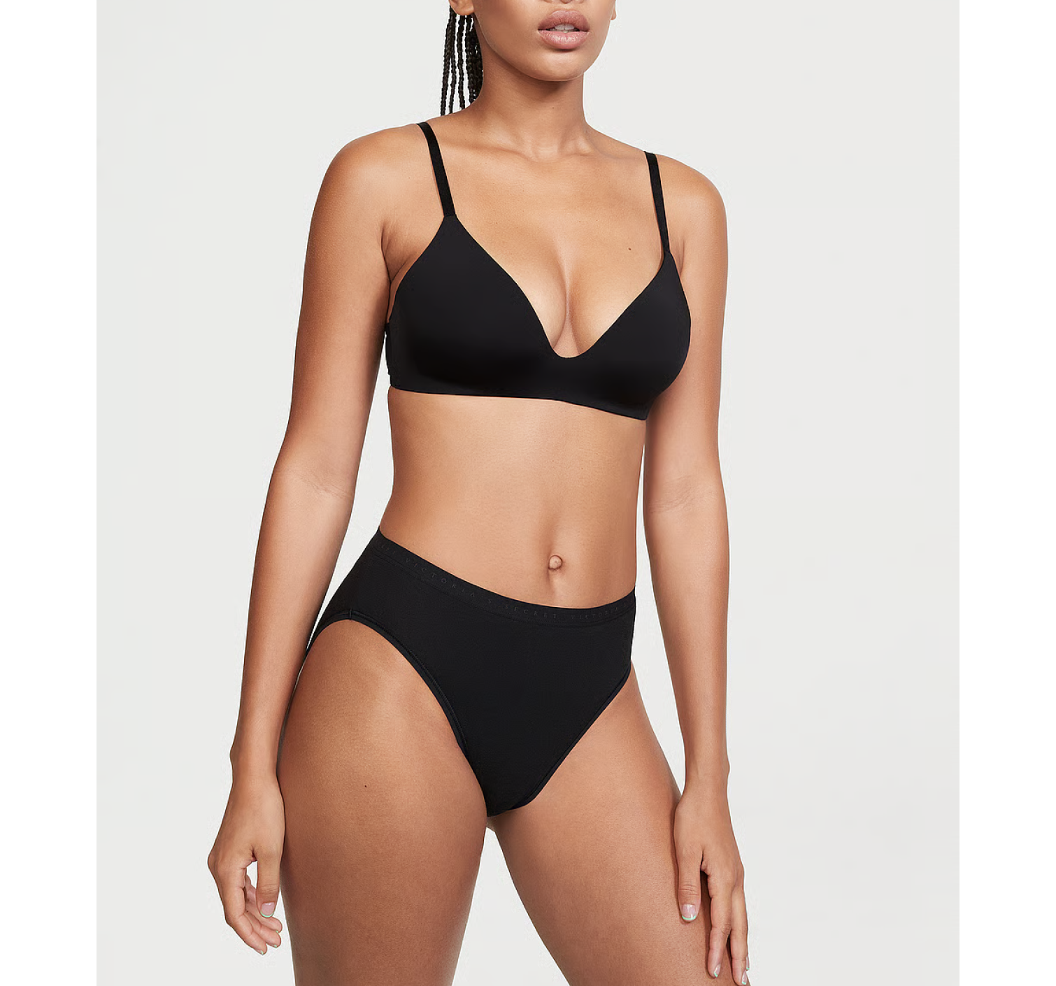 Трусики Stretch Cotton High-Leg Brief Panty Black
