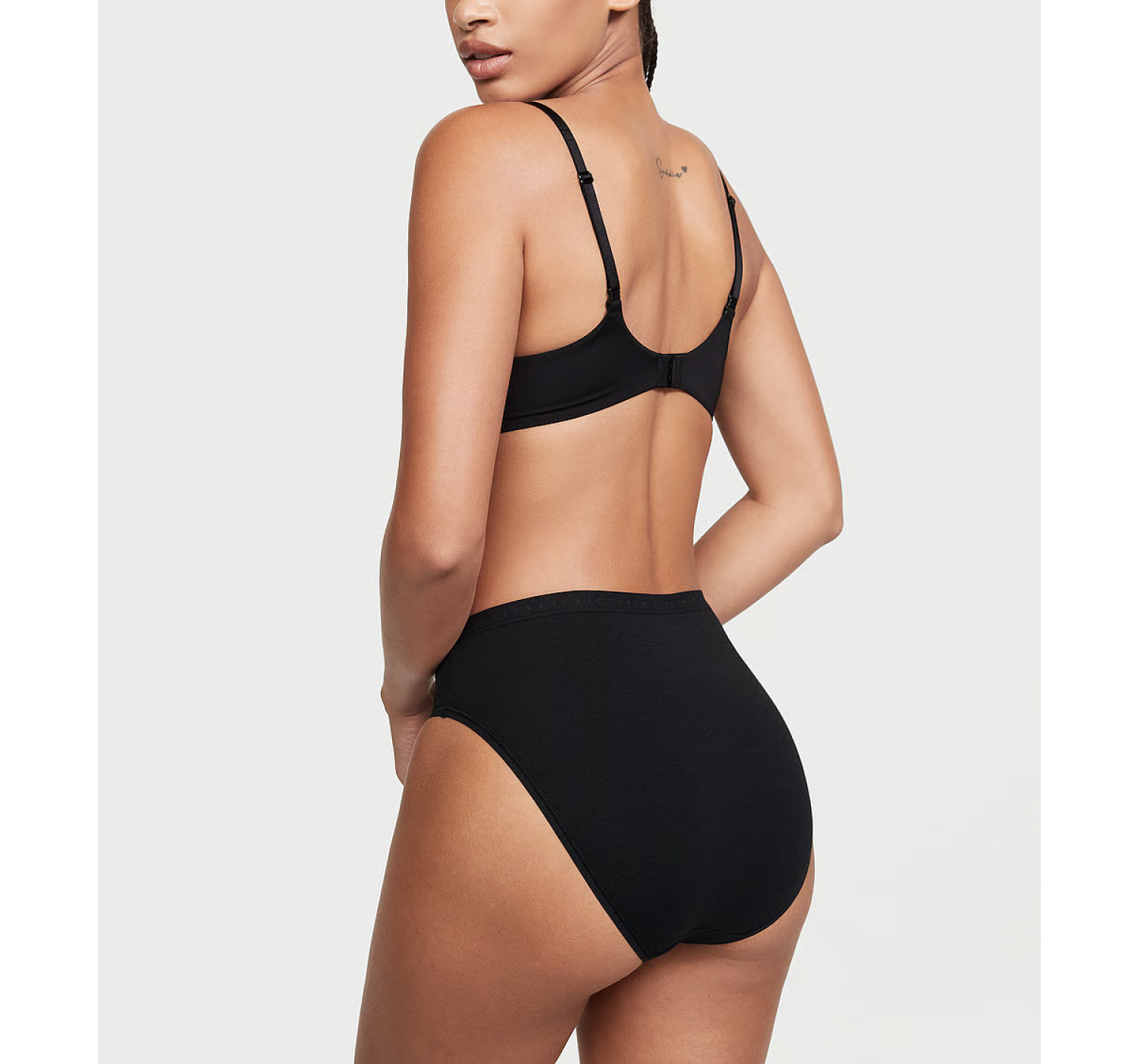 Трусики Stretch Cotton High-Leg Brief Panty Black