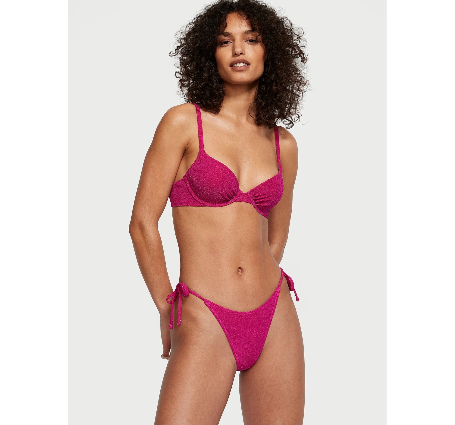 Купальник Shimmer Icon Side-Tie Brazilian Bikini Bottom Set 