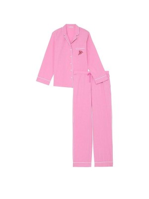 Піжама Heritage Cotton Long Pajama Set Pink