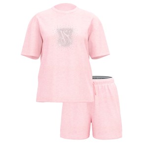 Пижама Rhinestone Graphic Cotton Short Pyjama Set