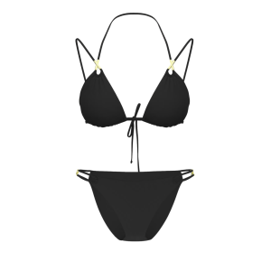 Купальник Archives Sexy Straps Triangle Bikini Top Set Black