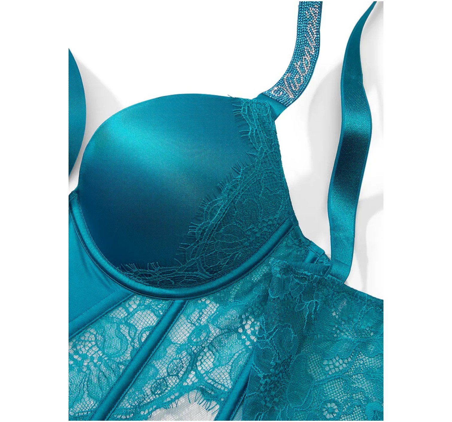 Бюстьє Very Sexy Shine Strap Lace Push-Up Corset Top Bra Evening Tide