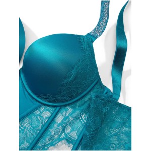Бюстьє Very Sexy Shine Strap Lace Push-Up Corset Top Bra Evening Tide