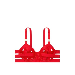 Бюстгальтер Victoria’s Secret Very Sexy LUXE LINGERIE Unlined Strappy Demi Bra Red