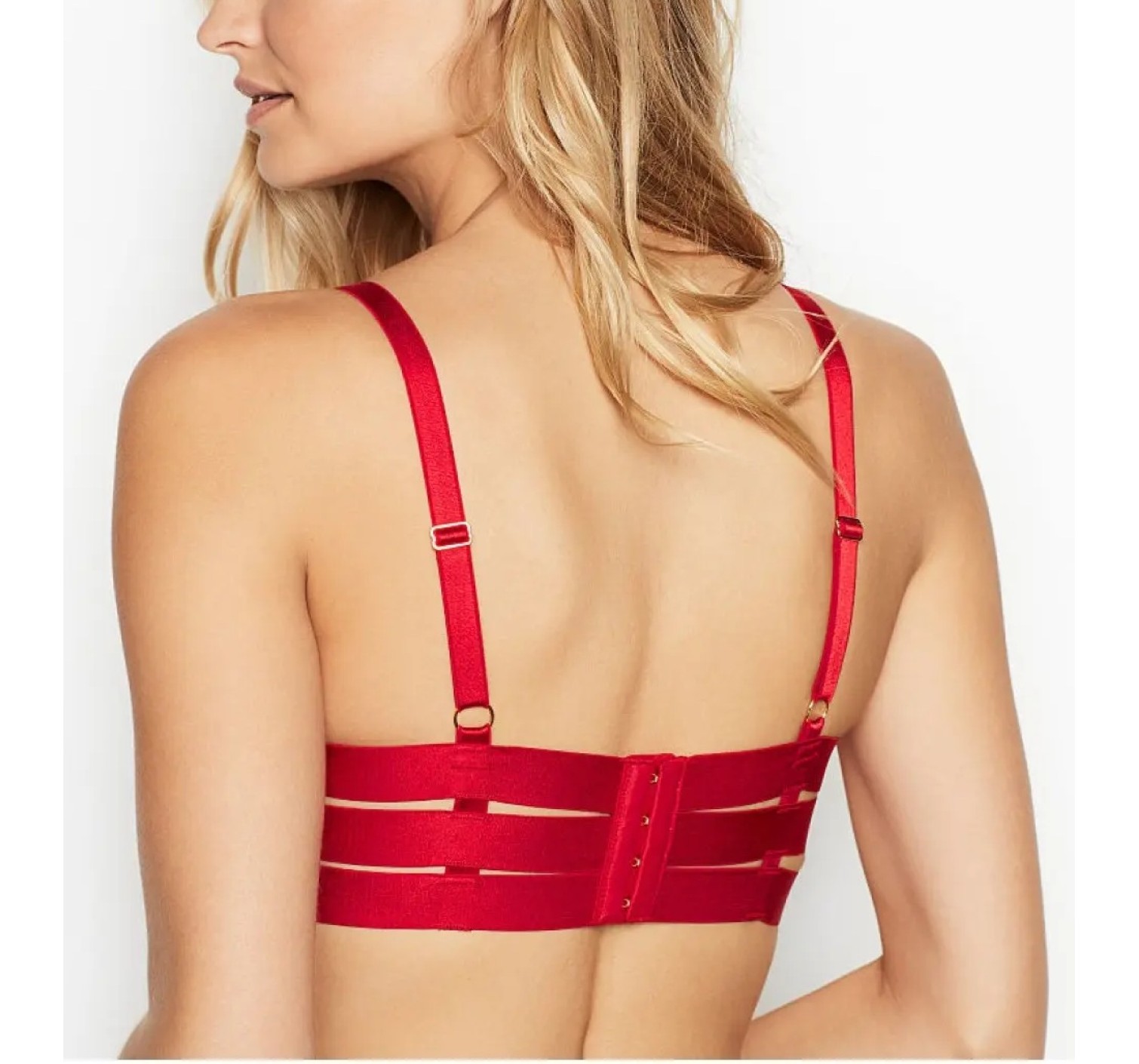 Бюстгальтер Victoria’s Secret Very Sexy LUXE LINGERIE Unlined Strappy Demi Bra Red