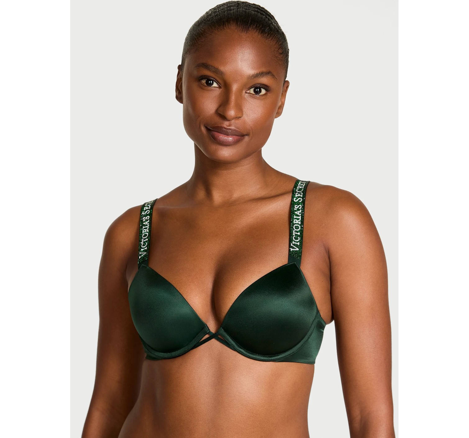 Комплект белья Victoria's Secret Cilantro Logo Shine Strap Push-Up Bra Set