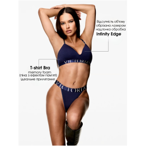 Комплект белья Cotton Exploded Logo Lightly Lined Wireless Bra Black Set