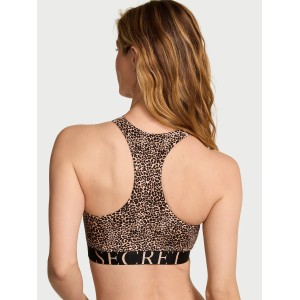 Комплект білизни Cotton Exploded Logo Unlined High-Neck Bralette Leopard Set