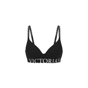 Комплект белья Cotton Exploded Logo Lightly Lined Wireless Bra Black Set