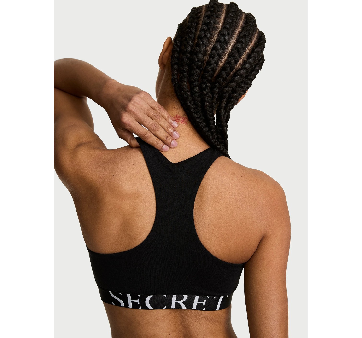 Комплект белья Cotton Exploded Logo Unlined High-Neck Bralette Black Set