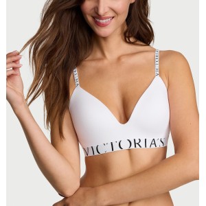 Комплект белья Cotton Exploded Logo Lightly Lined Wireless Bra White Set