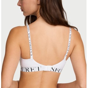 Комплект белья Cotton Exploded Logo Lightly Lined Wireless Bra White Set