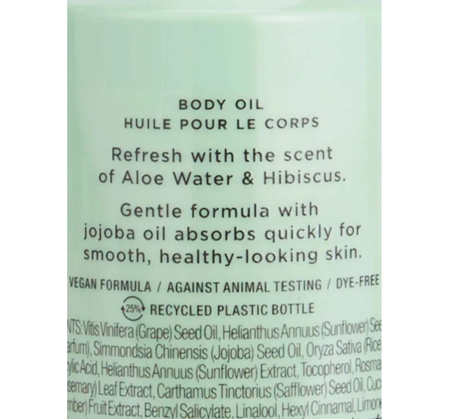 Масло для тела Body Oil Aloe water hibiscus REFRESH