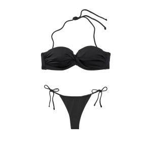 Купальник бандо с пушапом Виктория Сикрет Twist-front Bandeau Black