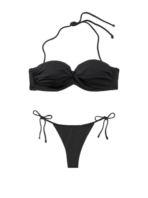 Купальник бандо з пушап Вікторія Сікрет Twist-front Bandeau Black