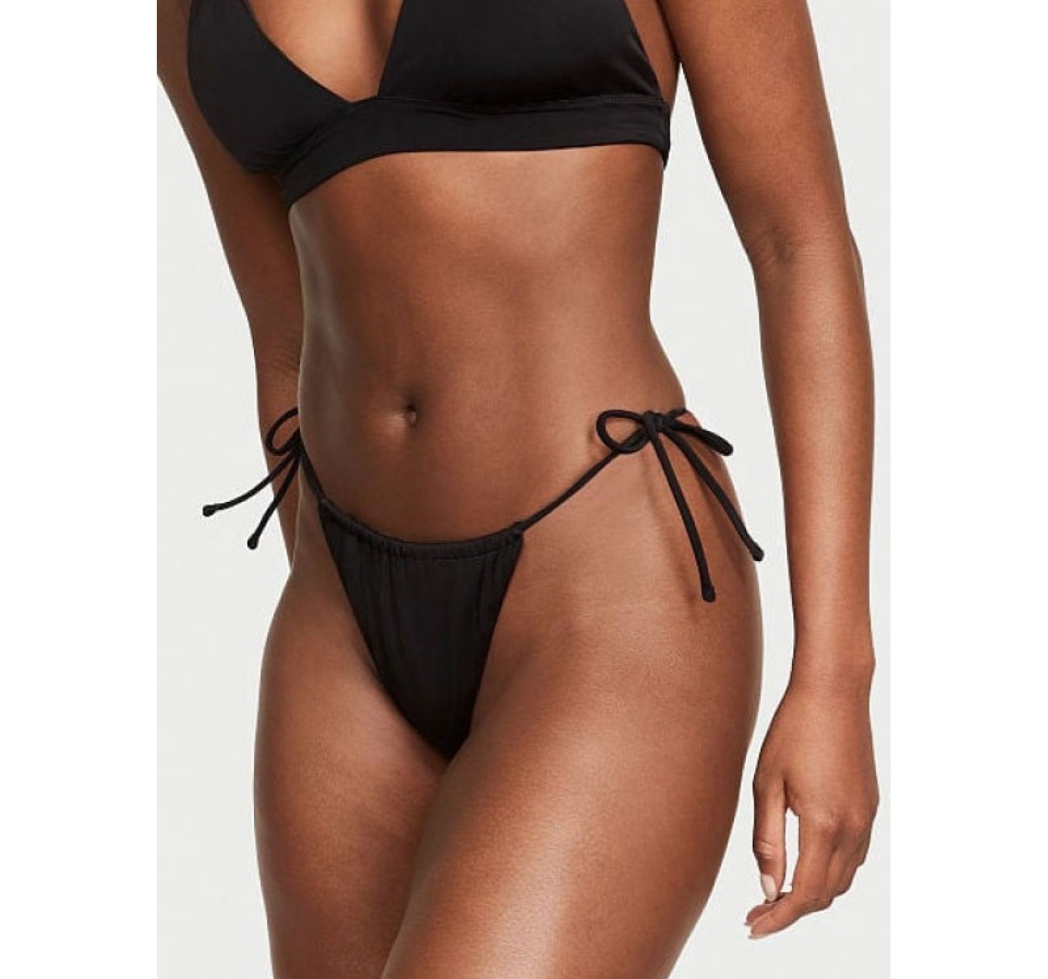 Купальник бандо с пушапом Виктория Сикрет Twist-front Bandeau Black