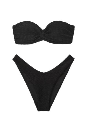 Купальник бандо з пушап Вікторія Сікрет Mix & Match Bandeau Black