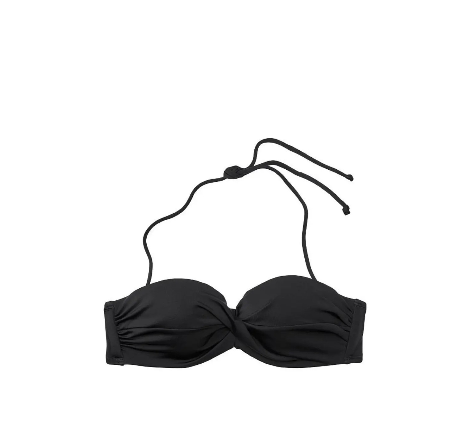 Купальник бандо с пушапом Виктория Сикрет Twist-front Bandeau Black