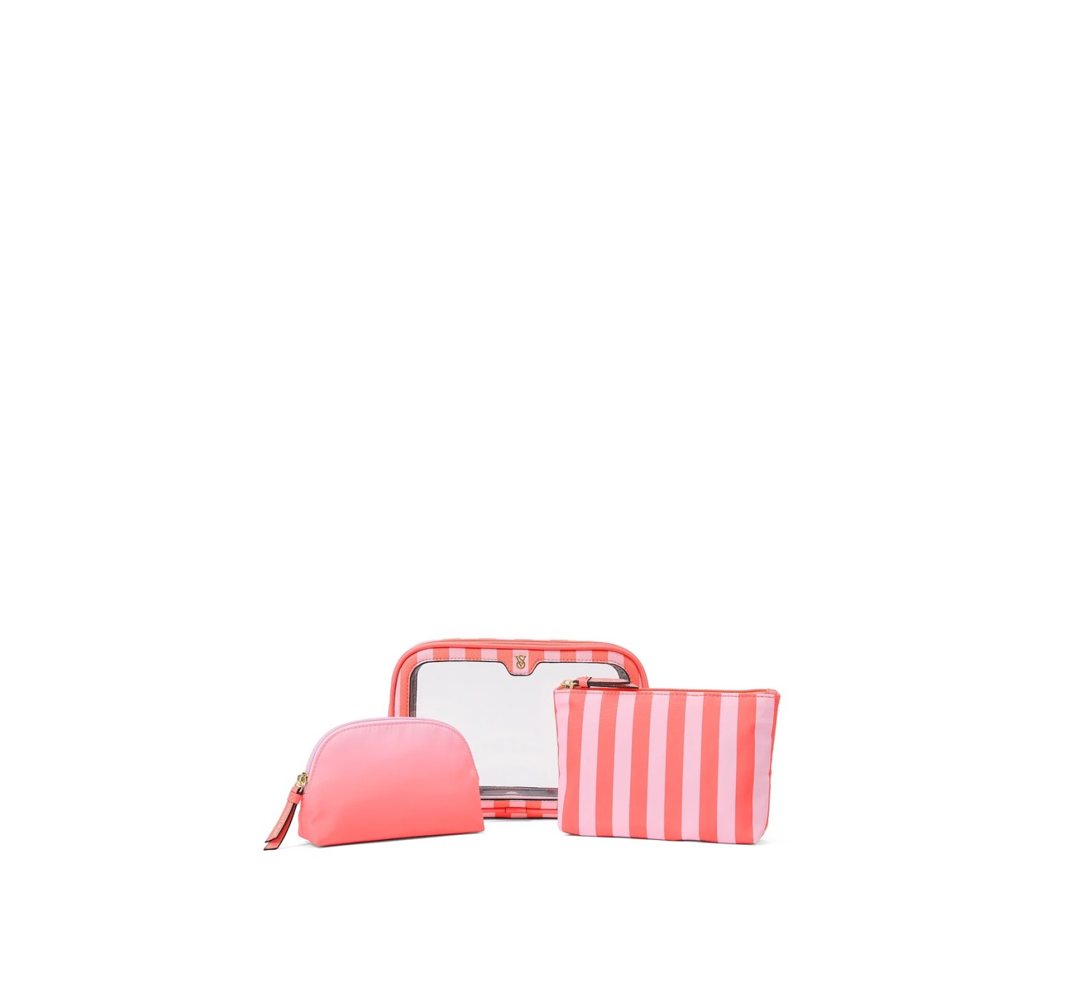 3 в 1 Косметичка 3-Piece Makeup Bag Glow Orange Stripe