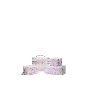 4 в 1 набір косметичок 4-Piece Makeup Bag Lilac Paisley