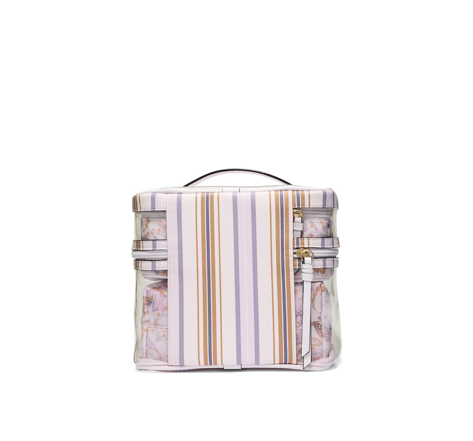 4 в 1 набір косметичок 4-Piece Makeup Bag Lilac Paisley