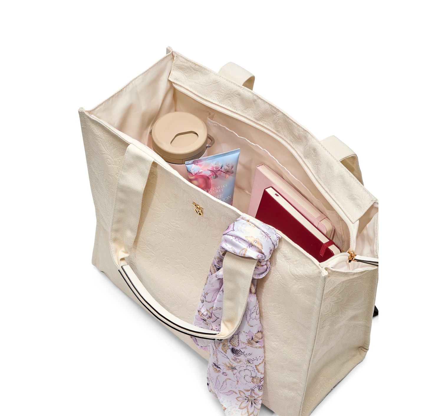 Сумка Floral-Embossed Tote Bag