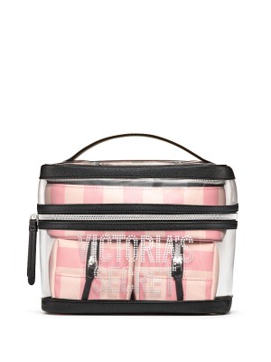 Набор косметичек VICTORIA'S SECRET Signature Stripe 4-in-1 Beauty Bag Set