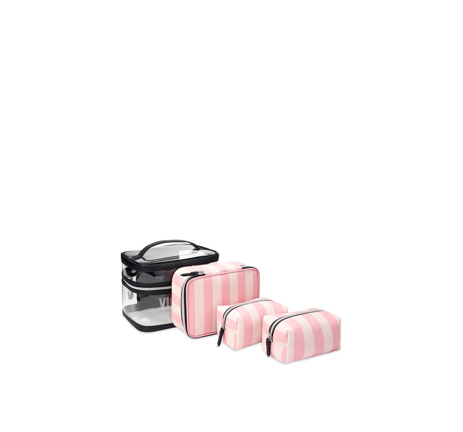 Набор косметичек VICTORIA'S SECRET Signature Stripe 4-in-1 Beauty Bag Set