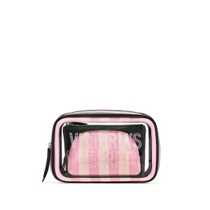 3 в 1 косметичка Victoria’s Secret Signature Stripe Backstage Nested Trio