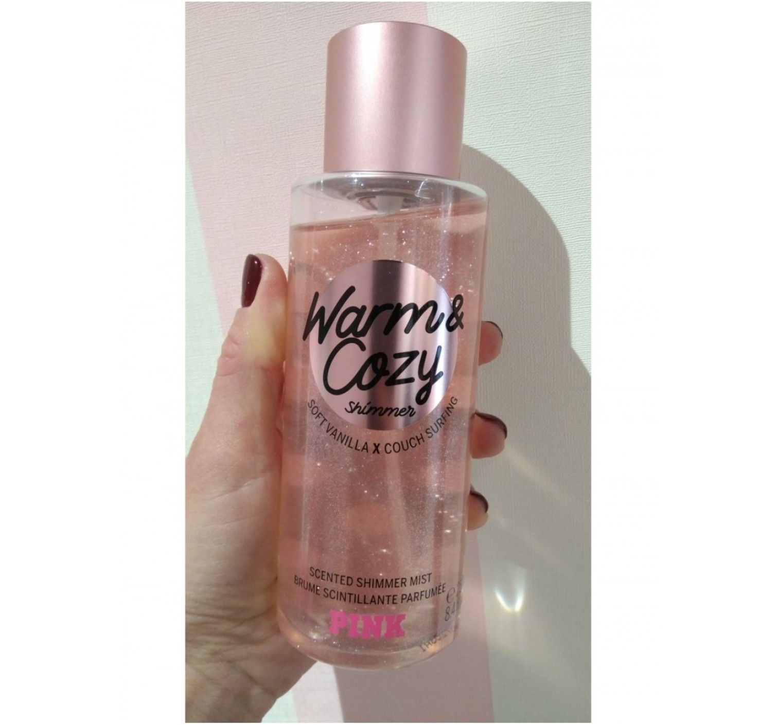Спрей для тела Виктория Сикрет Pink Warm & Cozy Shimmer