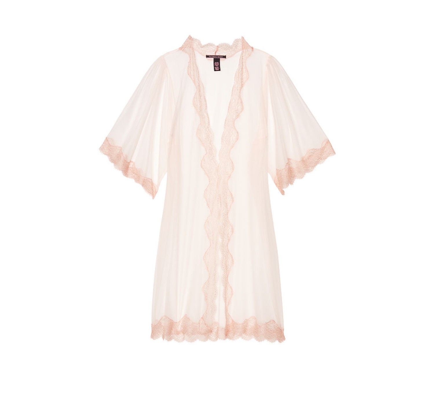 Халат с кружевом Sheer Lace Kimono - Coconut White