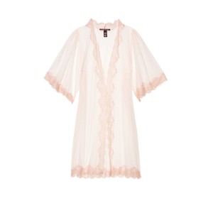 Халат с кружевом Sheer Lace Kimono - Coconut White