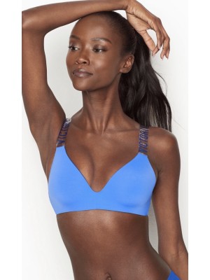 Бюстгальтер VS Logo Bra t-shirt LIGHTLY LINED WIRELESS Силиконовые шлейки
