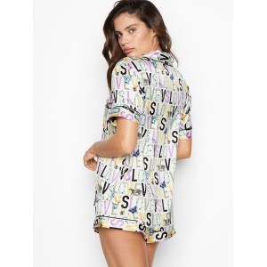 Сатиновая пижама Victoria’s Secret Satin PJ set Floral print