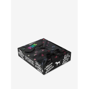 Пижама Victoria’s Secret PINK PJ SET Black с шортиками и повязкой для сна