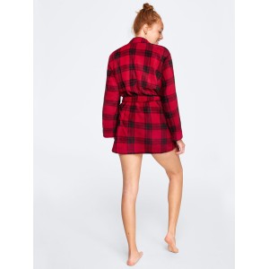 Халат PINK COZY PLUSH ROBE Red and Black Plaid