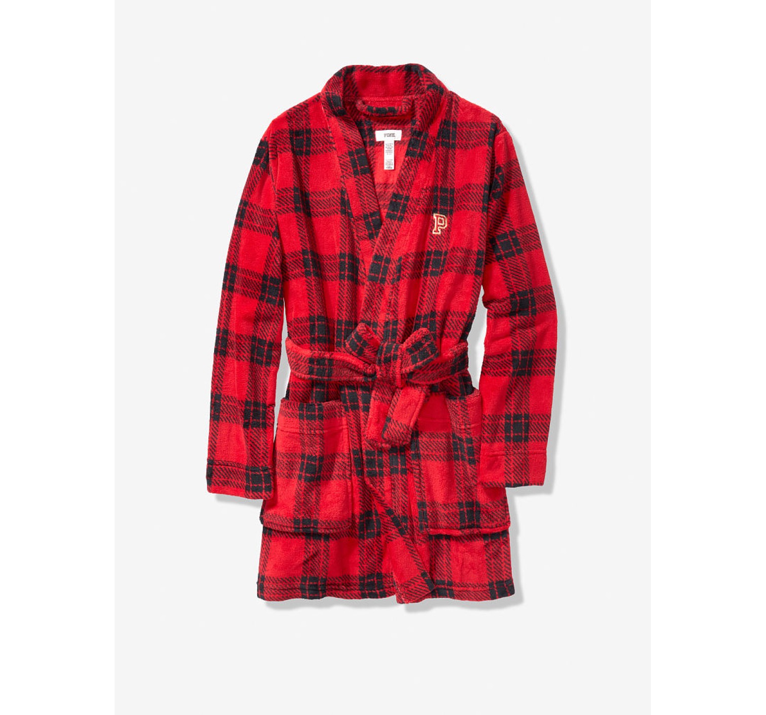 Халат PINK COZY PLUSH ROBE Red and Black Plaid